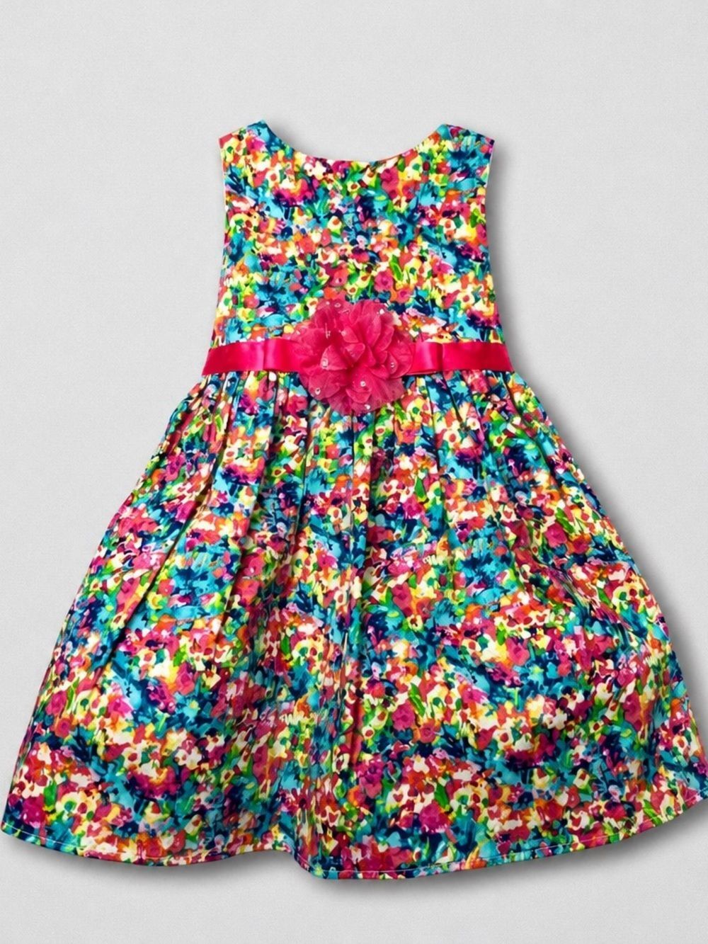 Rare Editions Fuchsia sleeveless floral formal dress size 3T NWT